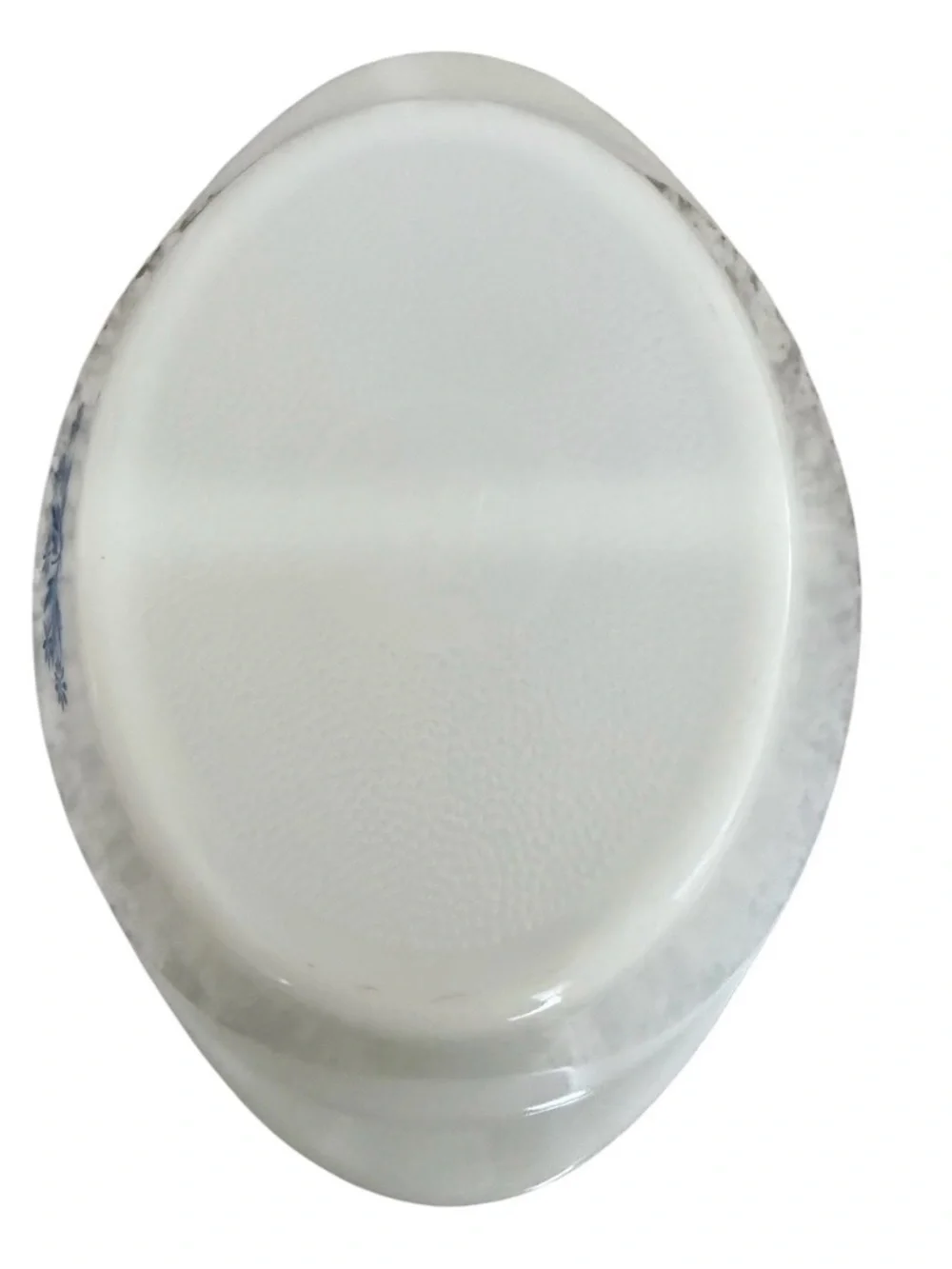 Vintage Glasbake divided white milk glass cornflower casserole dish